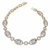 1954 Bransoletka elegancka złota 16+2+2cm pozłacana 14k Xuping cyrkonie